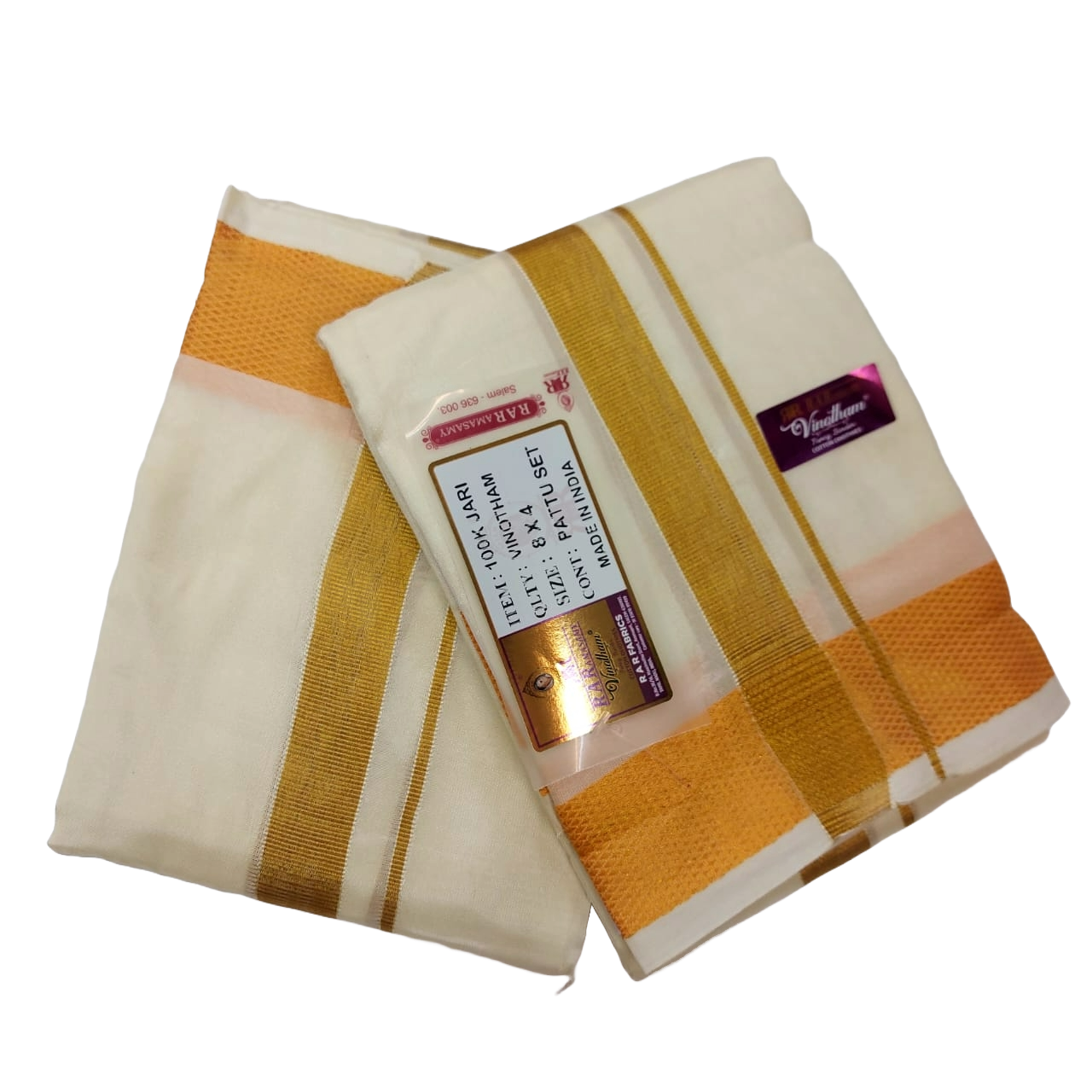 Vinotham Pattu Veshti Set (8 X 4)