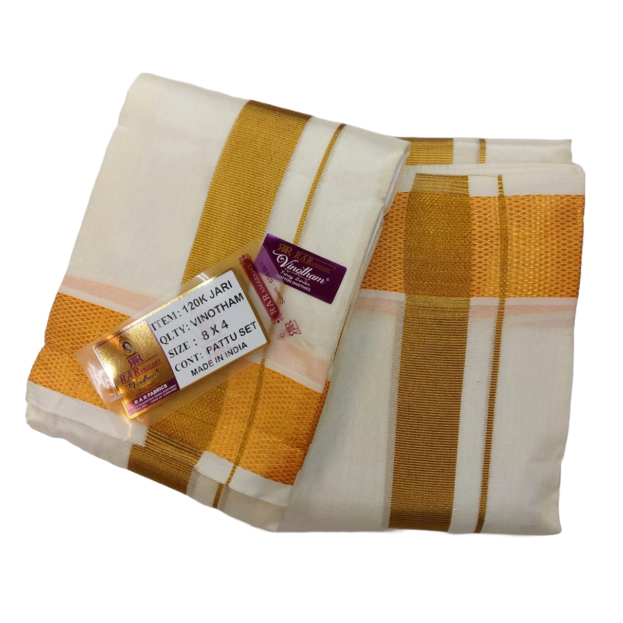 Vinotham Pattu Veshti Set (8 X 4)