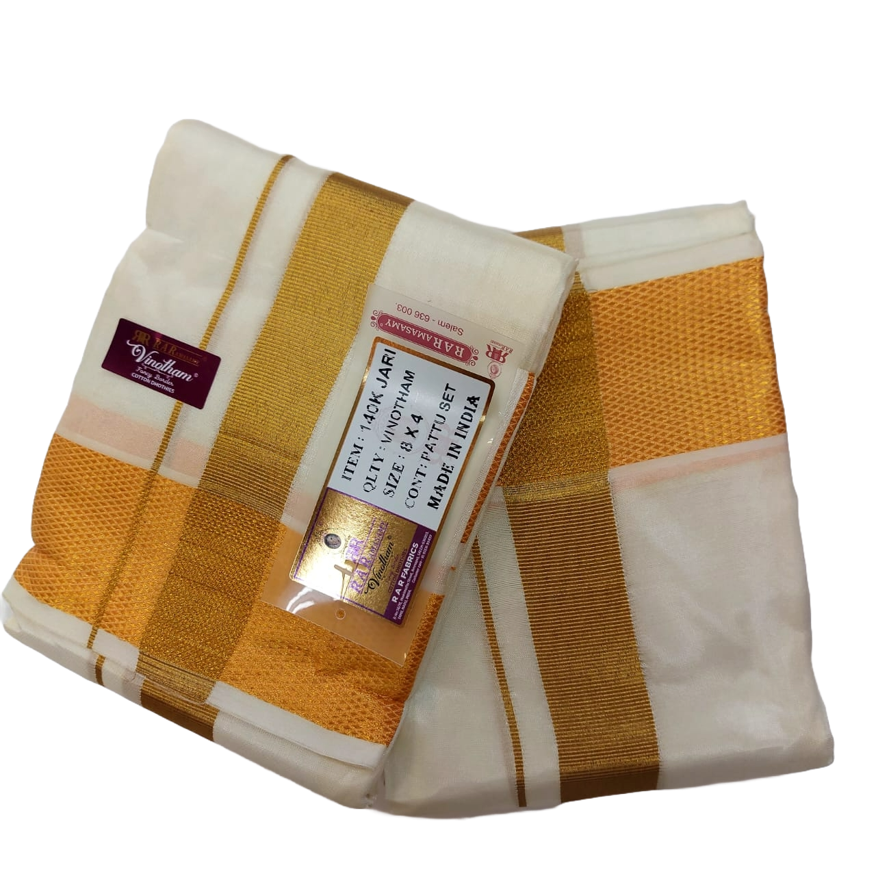 Vinotham Pattu Veshti Set (8 X 4)
