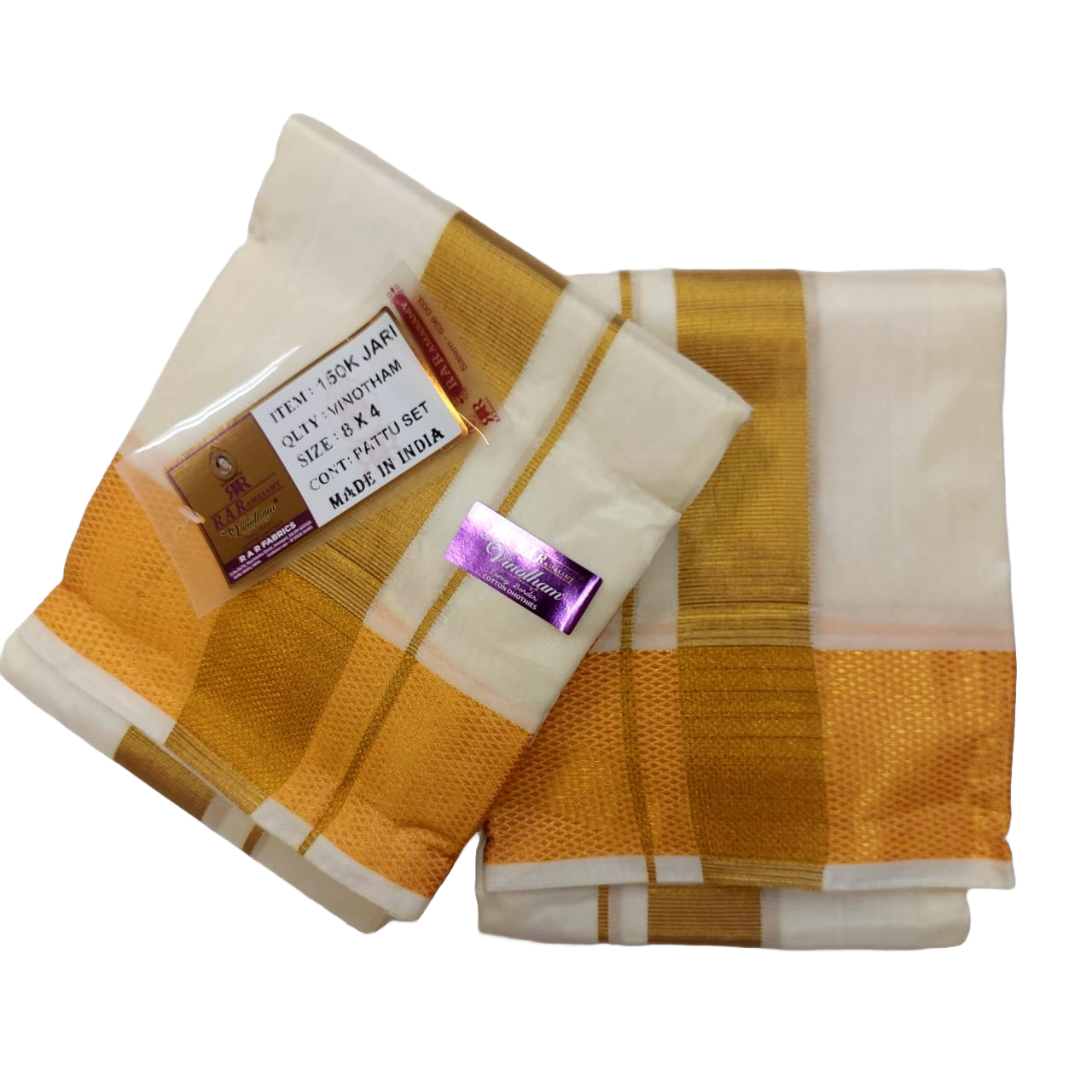 Vinotham Pattu Veshti Set (8 X 4)