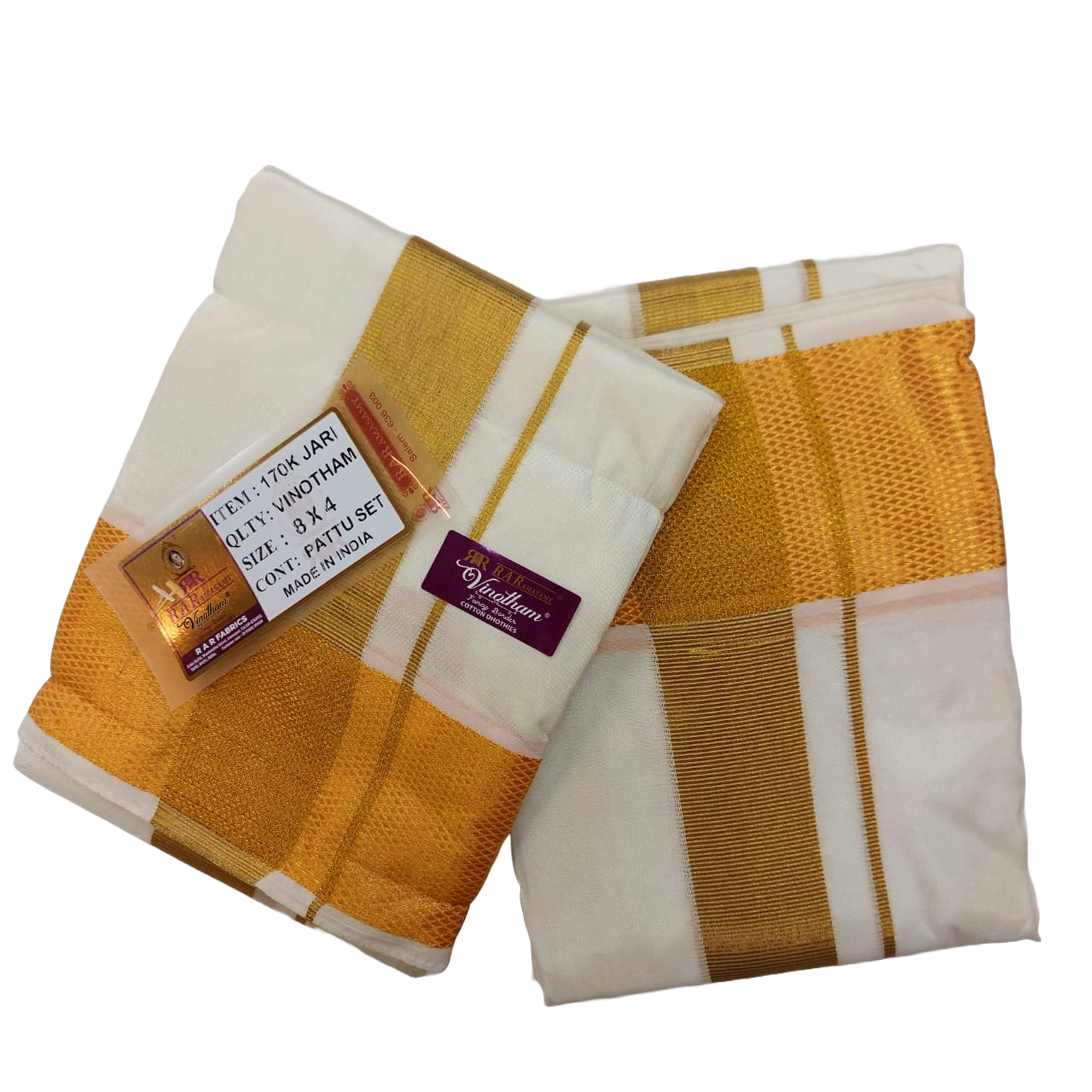 Vinotham Pattu Veshti Set (8 X 4)