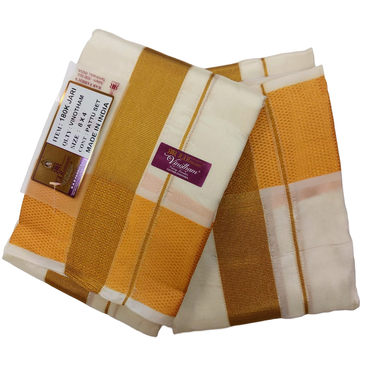 Vinotham Pattu Veshti Set (8 X 4)