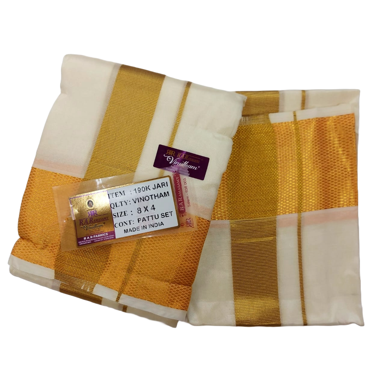 Vinotham Pattu Veshti Set (8 X 4)