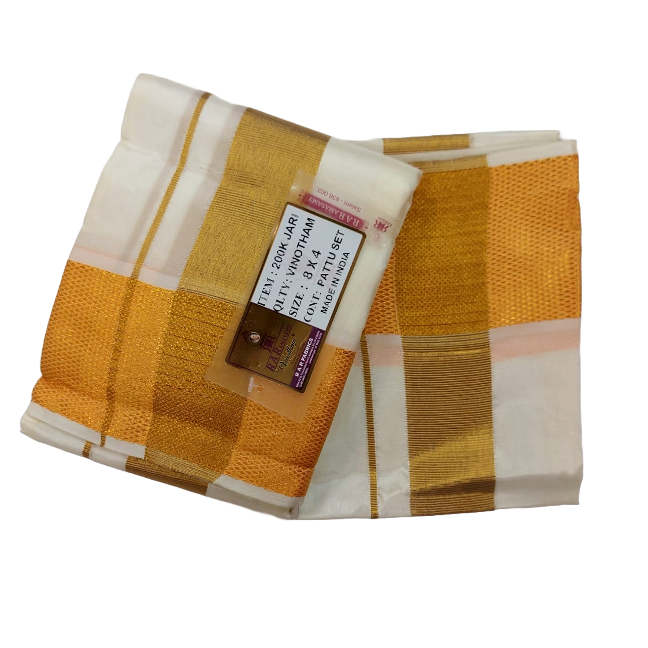 Vinotham Pattu Veshti Set (8 X 4)