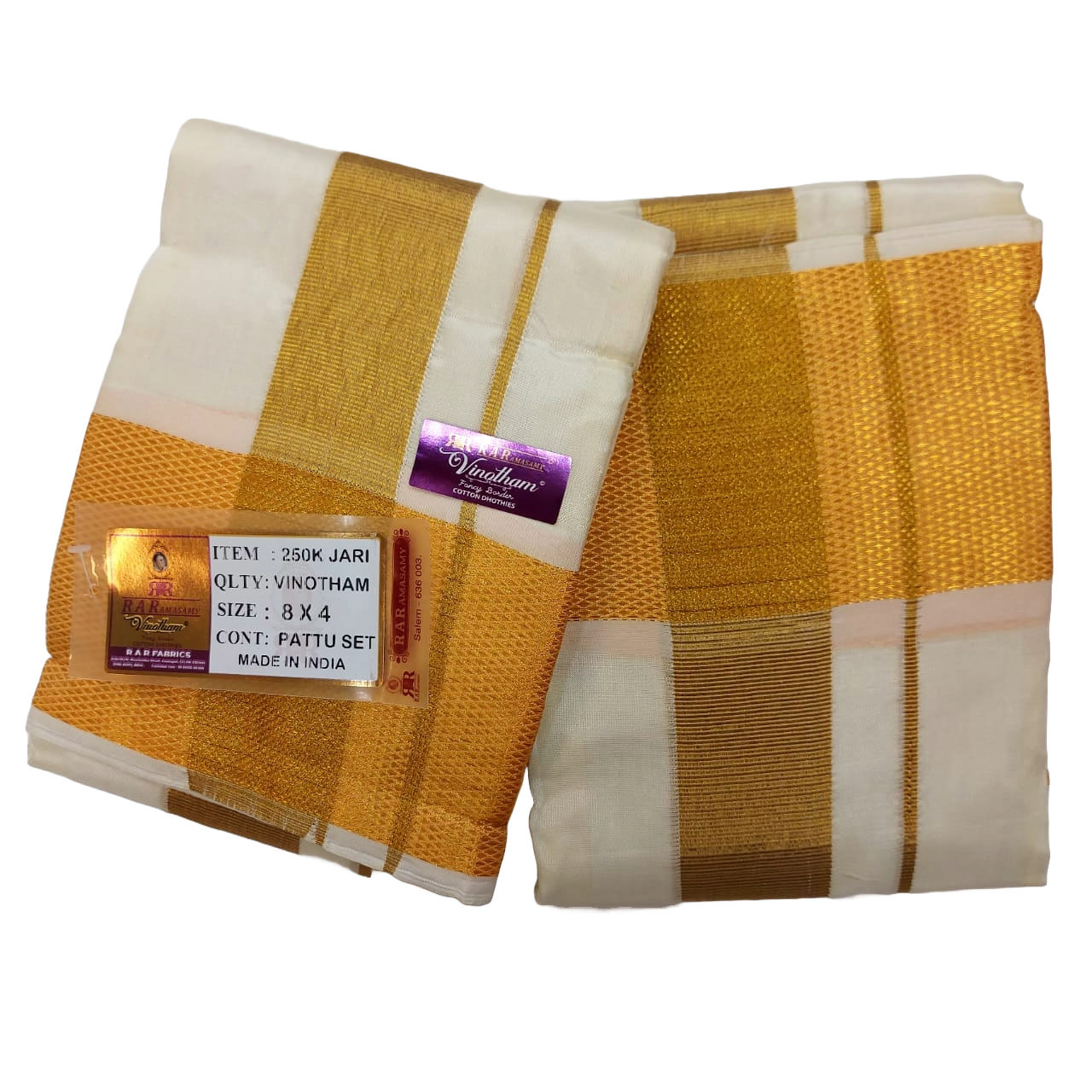 Vinotham Pattu Veshti Set (8 X 4)
