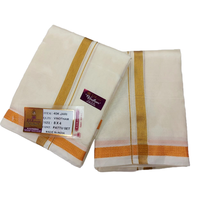 Vinotham Pattu Veshti Set (8 X 4)