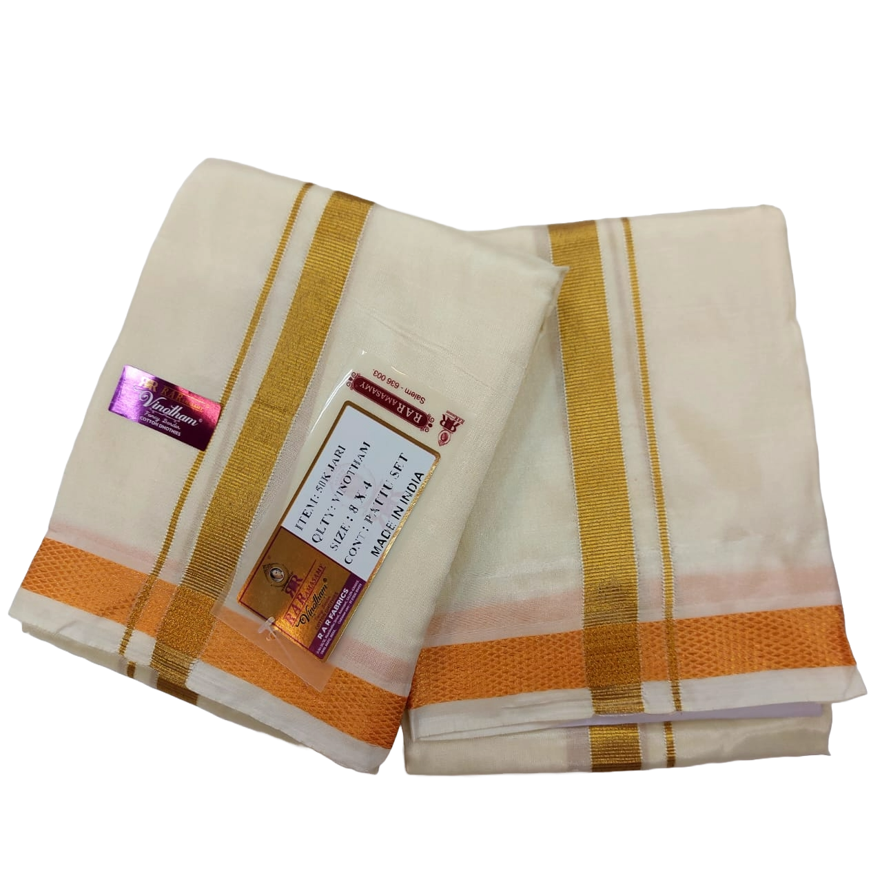 Vinotham Pattu Veshti Set (8 X 4)
