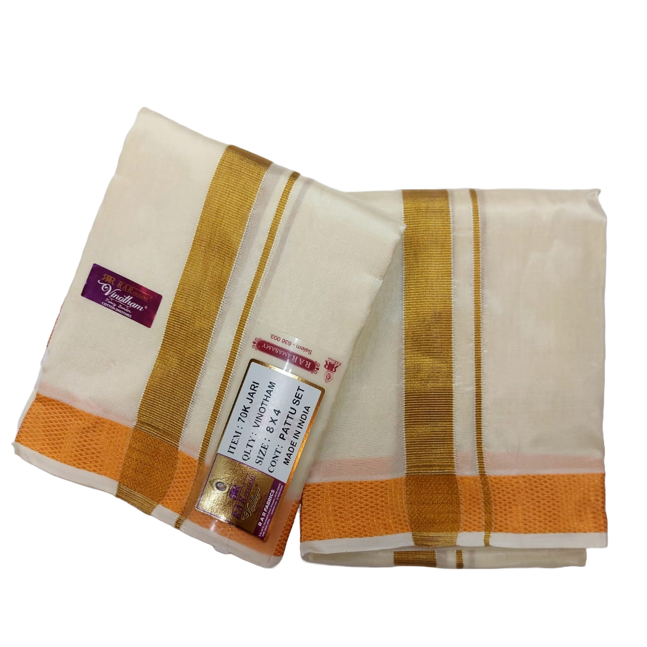 Vinotham Pattu Veshti Set (8 X 4)