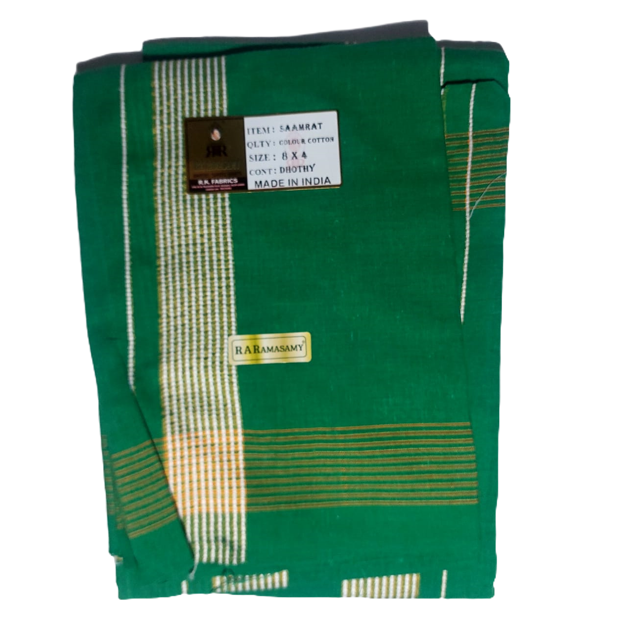 Saamrat Cotton Colour Dhoty Set (8 X 4)