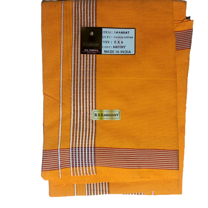 Saamrat Cotton Colour Dhoty Set (8 X 4)