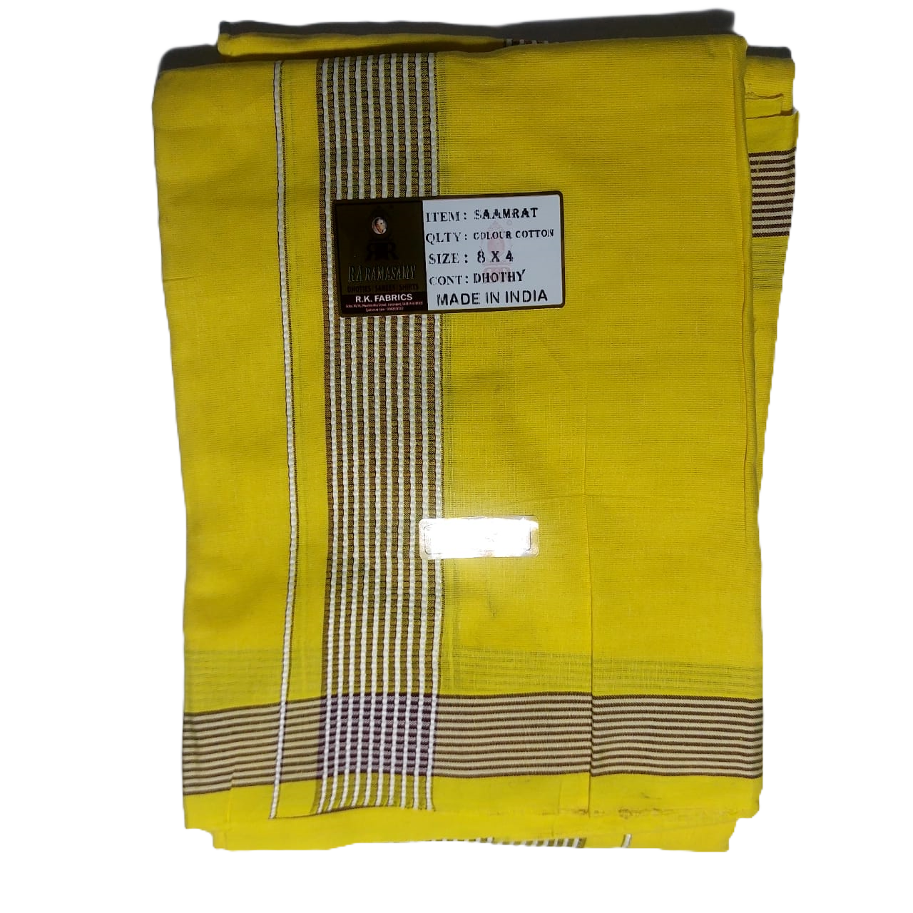 Saamrat Cotton Colour Dhoty Set (8 X 4)