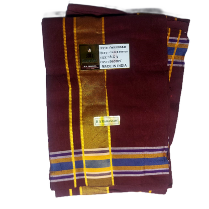 Vaikundam Cotton Colour Dhoty Set (8 X 4)