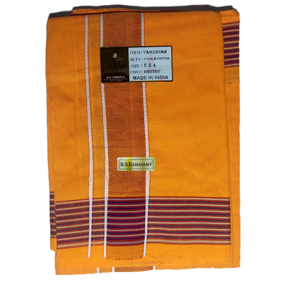 Vaikundam Cotton Colour Dhoty Set (8 X 4)